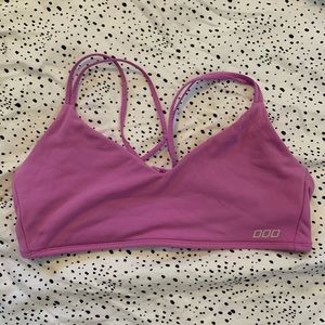 Pink sports bra